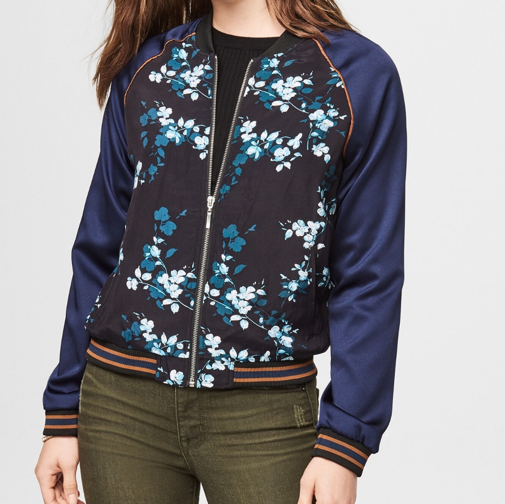 Aeropostale Floral Bomber Jacket